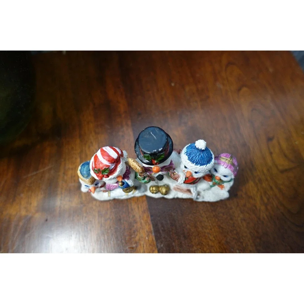 Christmas Snowman Family‎ Figurine Winter Holiday Tabletop Decor 5 Inch Resin